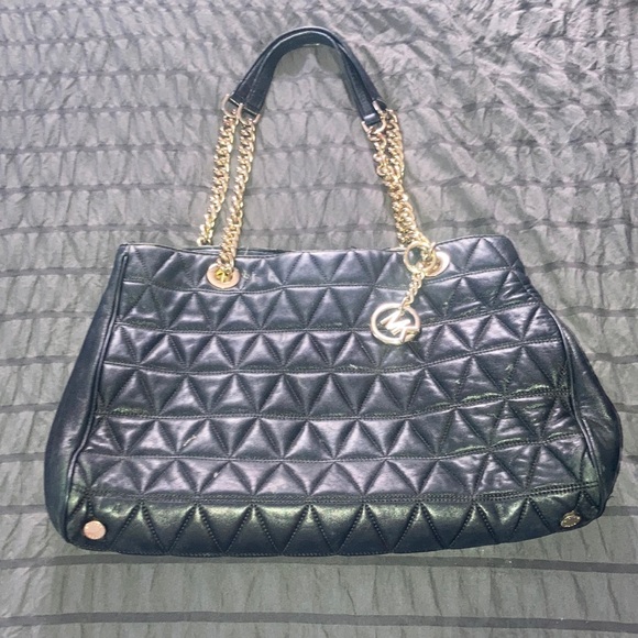 MICHAEL Michael Kors Handbags - Michael Kors Black and Gold Chain Bag,